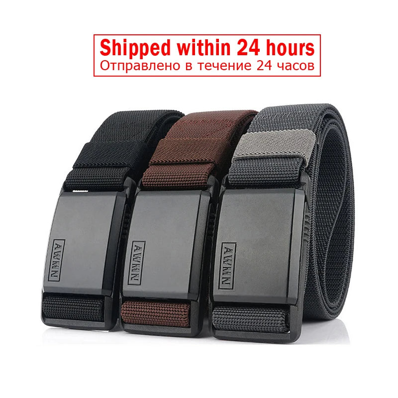 Men's Tactical Nylon Belt - Magnetic Buckle Military Combat Belt