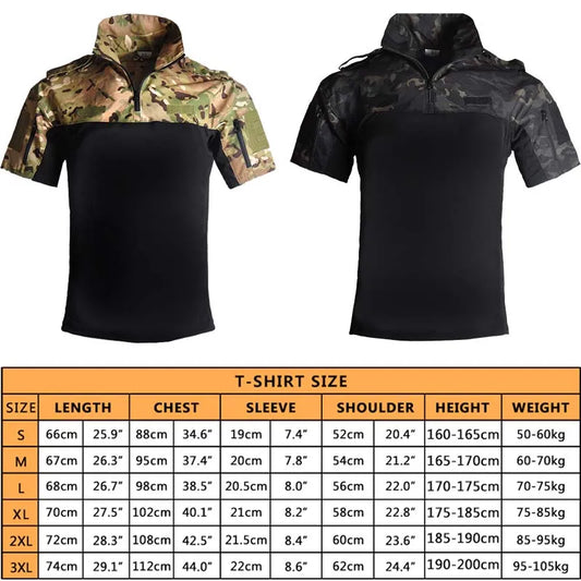 Tactical Combat T-Shirt - Camouflage Sport Climbing