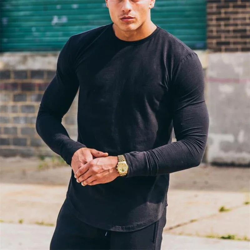 Cotton Fitness Shirt - Long Sleeve Slim Fit