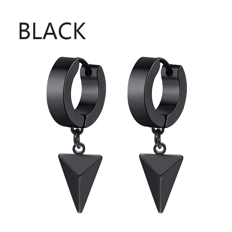 Punk Stainless Steel Stud Earrings - Gothic Style