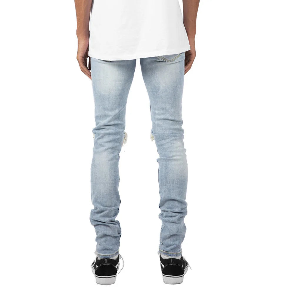 High Street Ripped Jeans - Fashion Skinny Denim