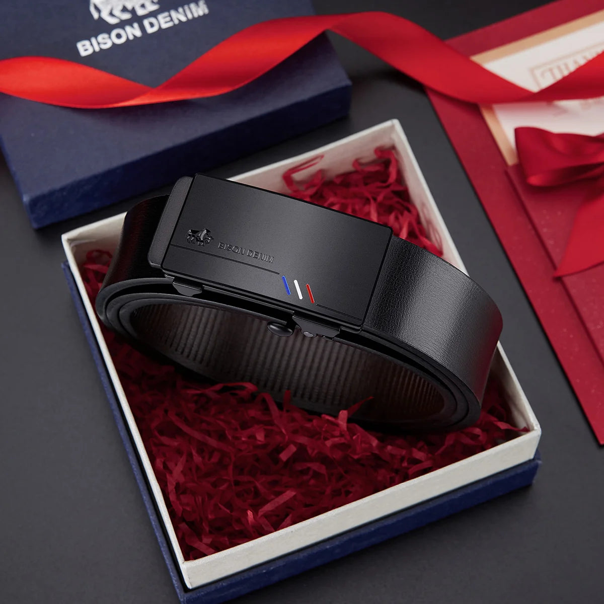 Men's Genuine Leather Belt - Automatic Buckle Dress & Casual Belt