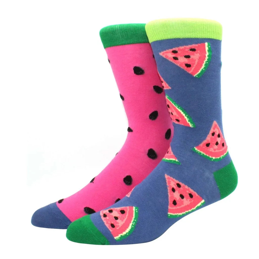 Mismatched Novelty Socks - Animal Fruit Design