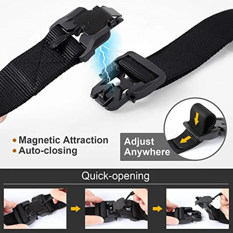 Tactical Quick Release Belt - Magnetic Buckle Nylon Sports Belt