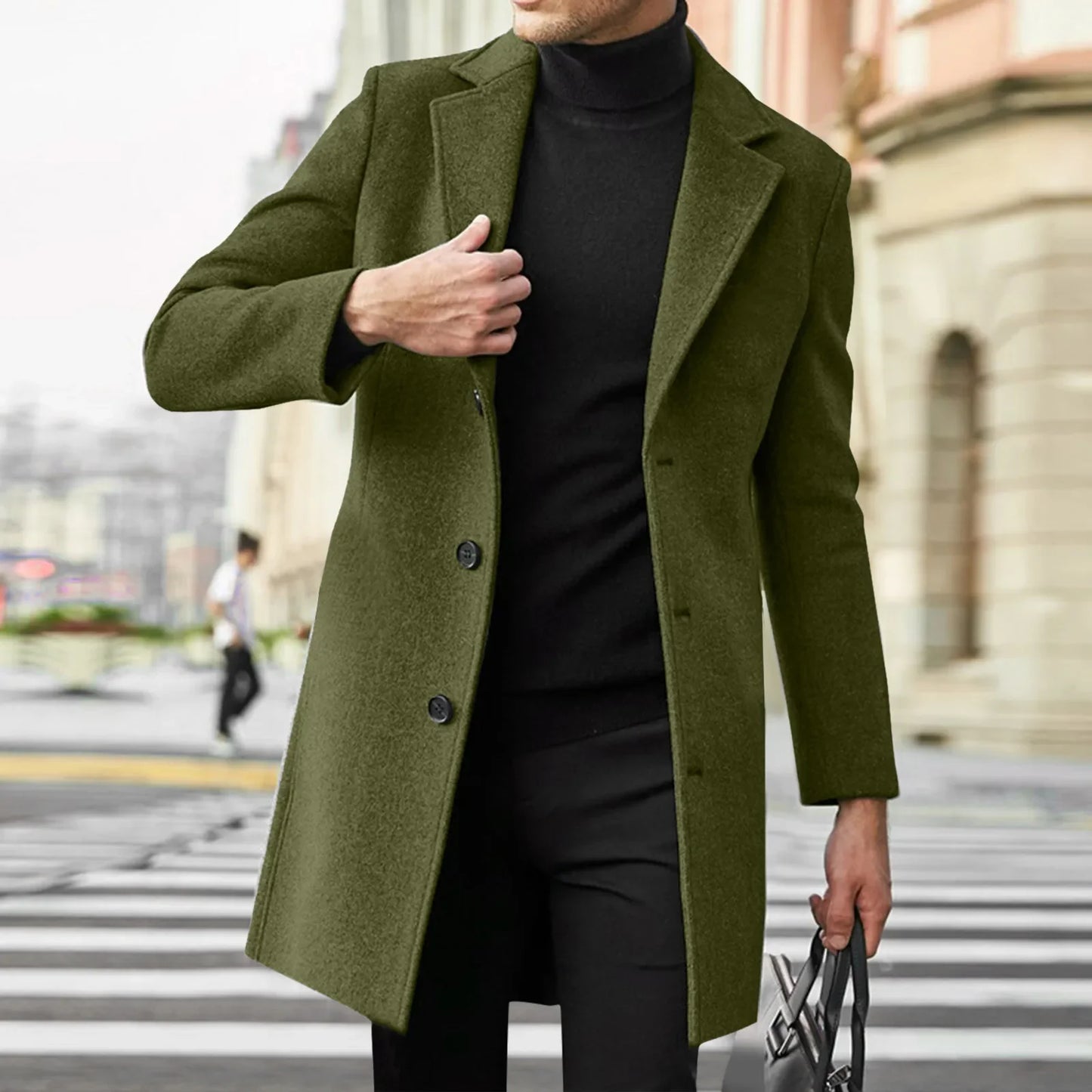 Wool Blend Trench Coat - Business Casual